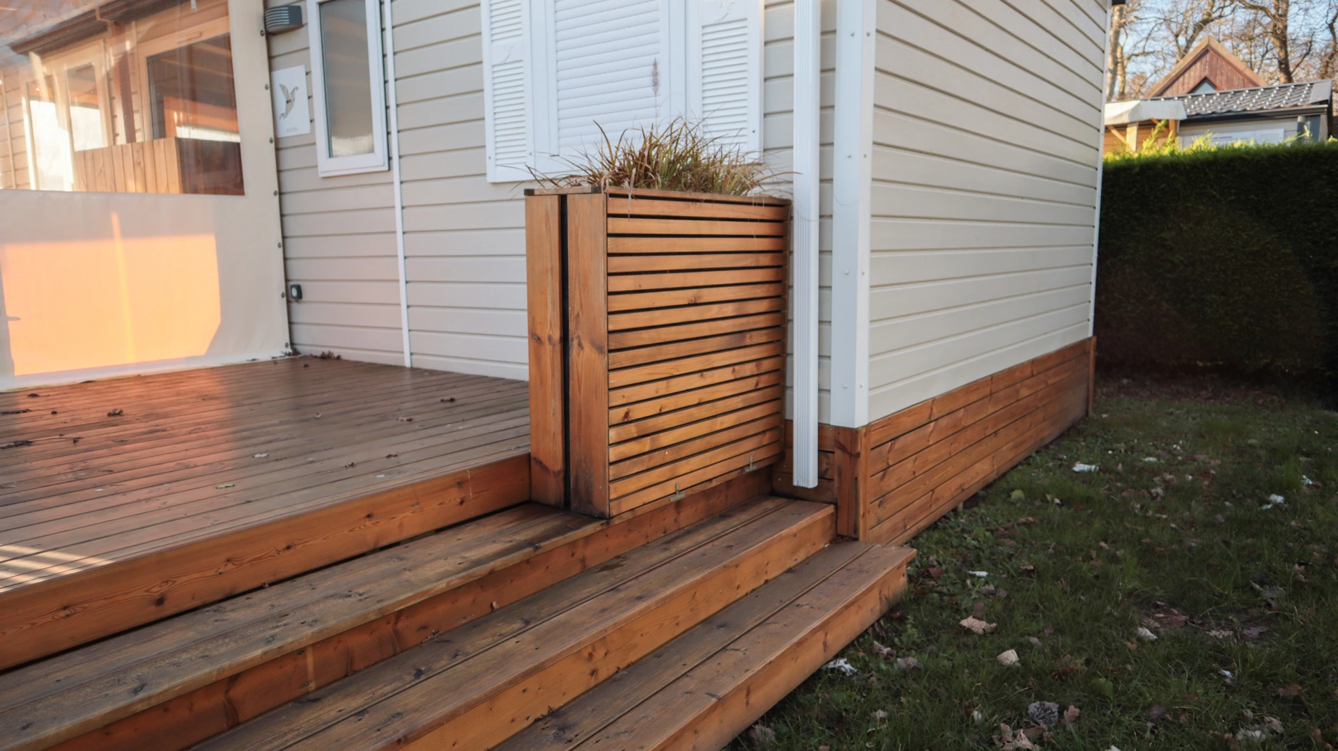 Terrasse et escalier en bois de sapin autoclave classe 4